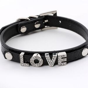 Dog Collar LOVE black